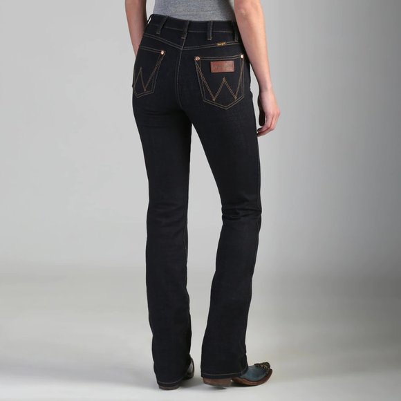 WRANGLER Retro Stacked High Rise BootCut Jeans X36 - Picture 2 of 8